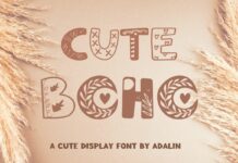 Cute Boho Font Poster 1