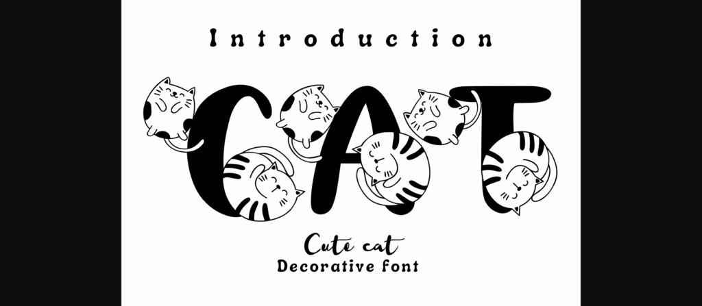 Cute Cat Font Poster 3