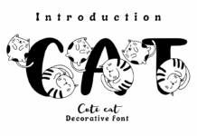 Cute Cat Font Poster 1