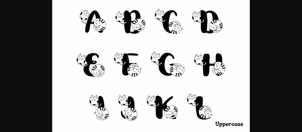 Cute Cat Font Poster 4