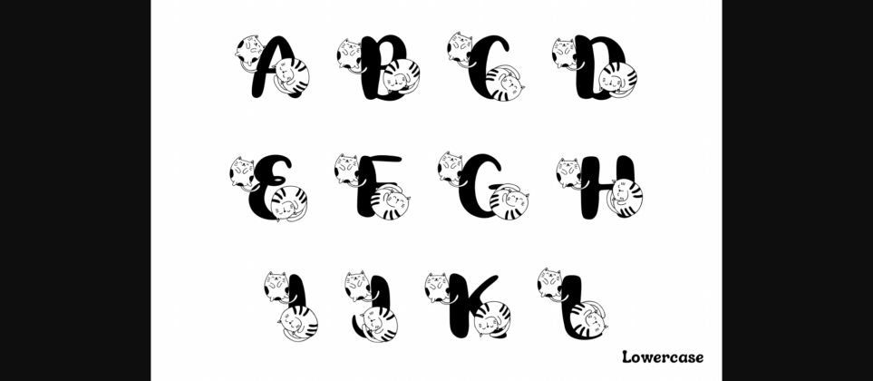 Cute Cat Font Poster 6