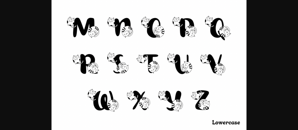 Cute Cat Font Poster 7
