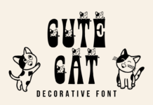 Cute Cat Font Poster 1