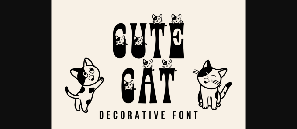 Cute Cat Font Poster 1