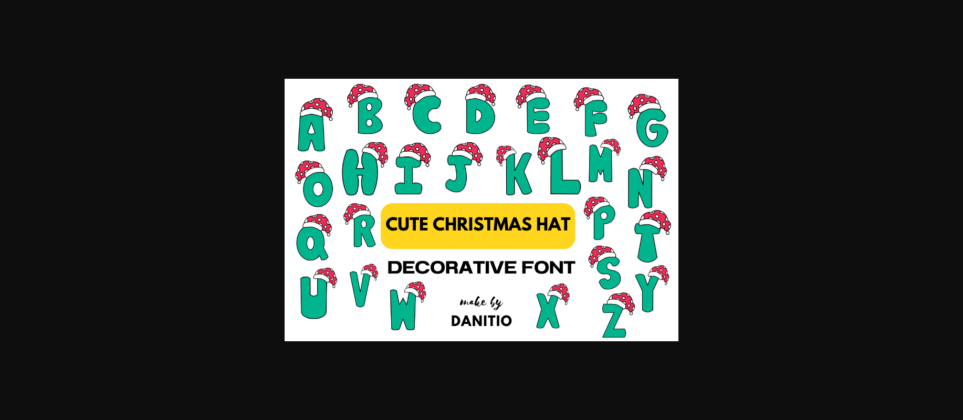 Cute Christmas Hat Font Poster 3