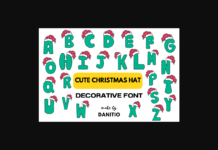 Cute Christmas Hat Font Poster 1