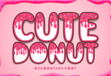 Cute Donut Font Poster 1