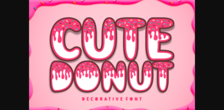 Cute Donut Font Poster 1