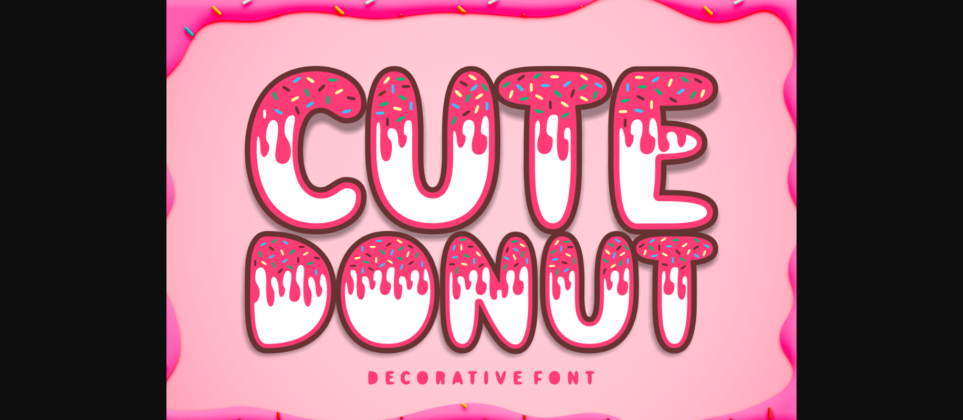 Cute Donut Font Poster 1