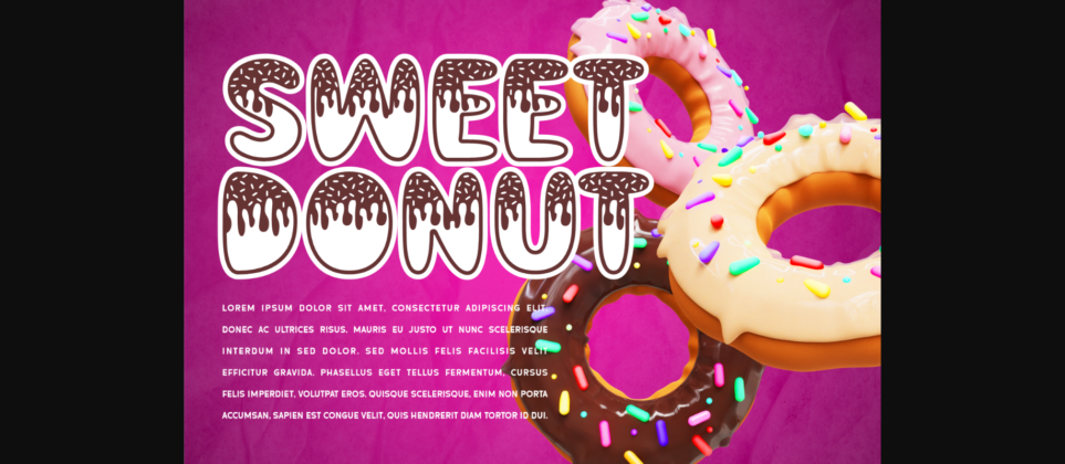 Cute Donut Font Poster 2