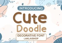 Cute Doodle Font Poster 1