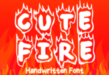 Cute Fire Font Poster 1