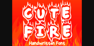 Cute Fire Font Poster 1