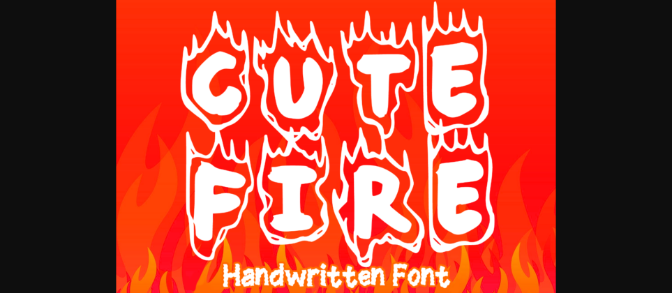 Cute Fire Font Poster 1