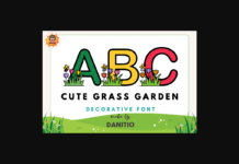 Cute Grass Garden Font Poster 1