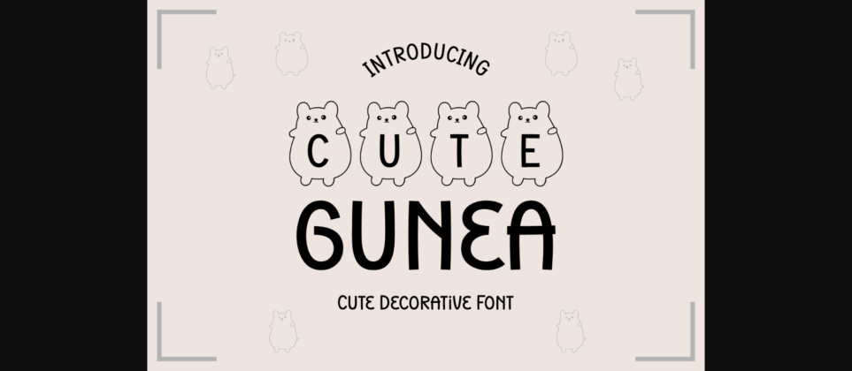 Cute Gunea Font Poster 3