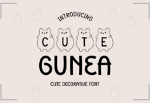 Cute Gunea Font Poster 1