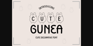 Cute Gunea Font Poster 1