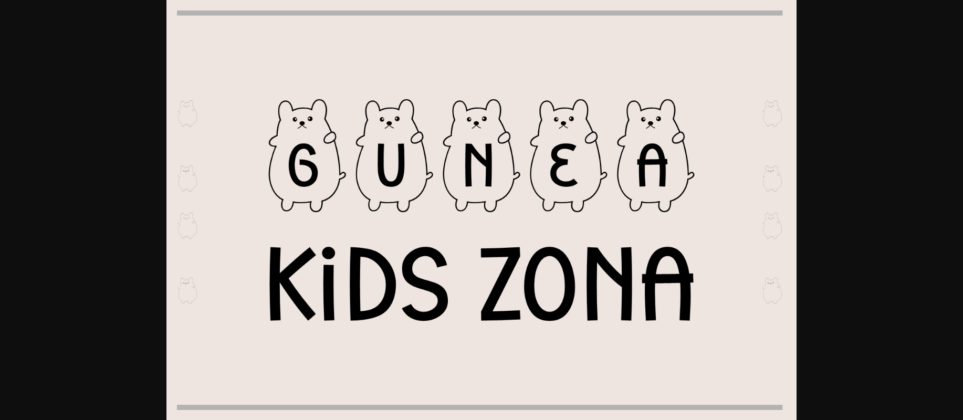 Cute Gunea Font Poster 4