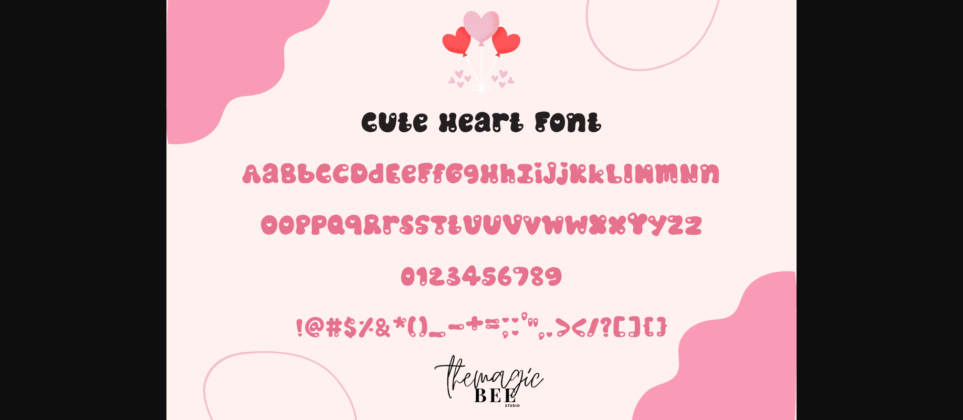 Cute Heart Font Poster 2