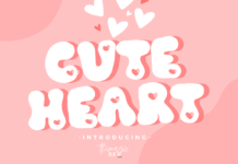 Cute Heart Font Poster 1
