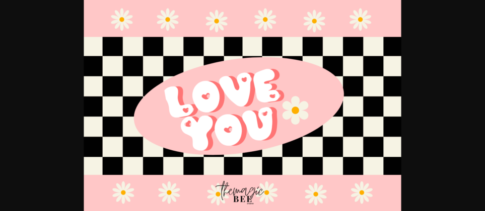 Cute Heart Font Poster 6