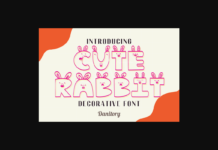 Cute Rabbit Font Cute Rabbit Font Poster 1