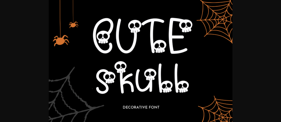 Cute Skull Font Poster 3