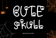 Cute Skull Font Poster 1