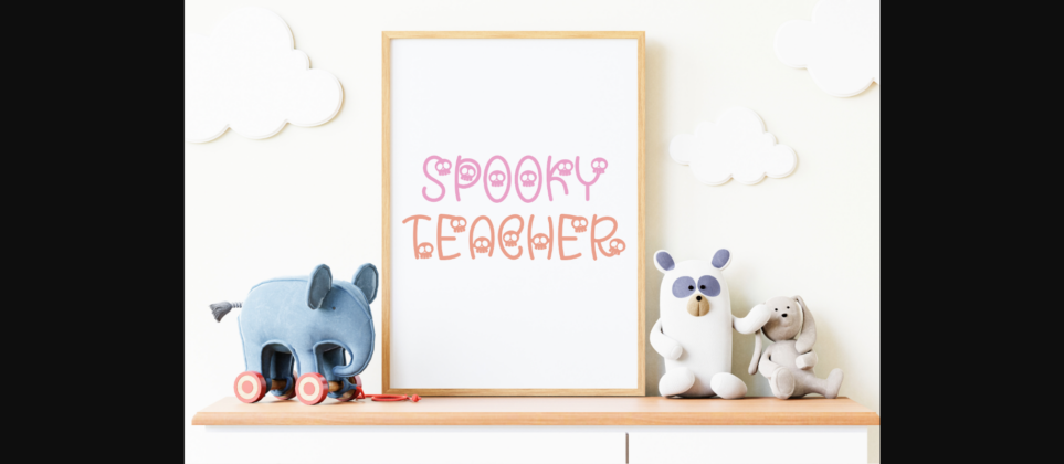 Cute Skull Font Poster 5