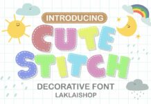 Cute Stitch Font Poster 1