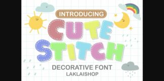 Cute Stitch Font Poster 1