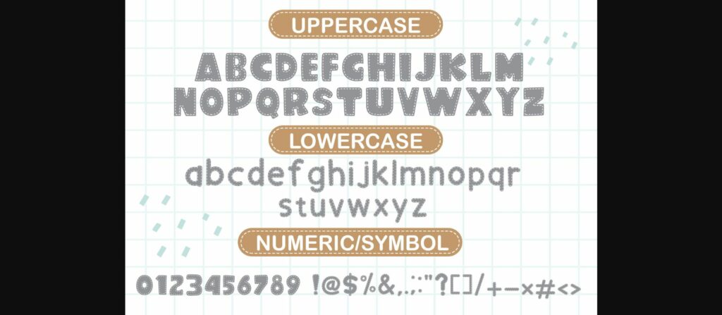 Cute Stitch Font Poster 2