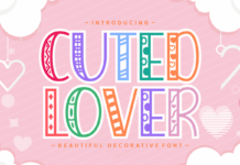 Cuted Lover Font Poster 1
