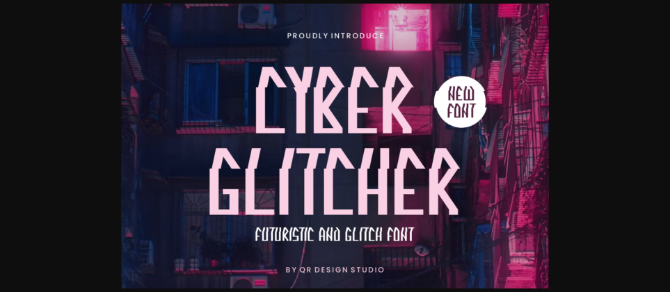 Cyber Glitcher Font Poster 3