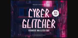 Cyber Glitcher Font Poster 1