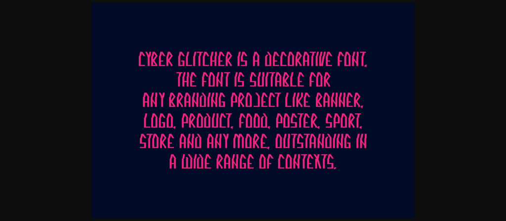 Cyber Glitcher Font Poster 6