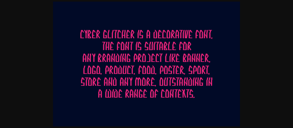 Cyber Glitcher Font Poster 6