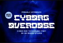 Cyborg Overdose Font Poster 1