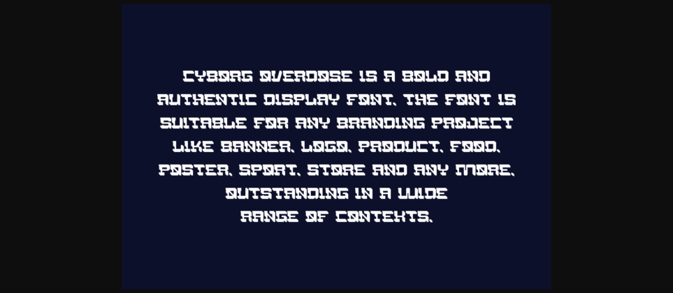 Cyborg Overdose Font Poster 6