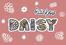 Daisy Rainbow Font Poster 1