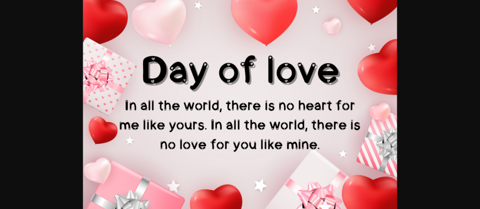 Day of Love Font Poster 5