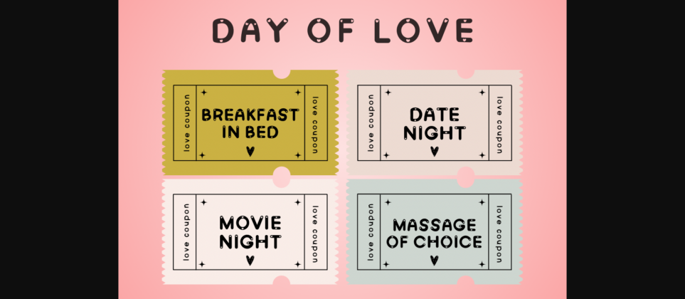 Day of Love Font Poster 7