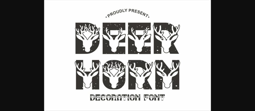 Deer Horn Font Poster 1