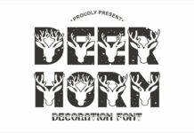 Deer Horn Font Poster 1