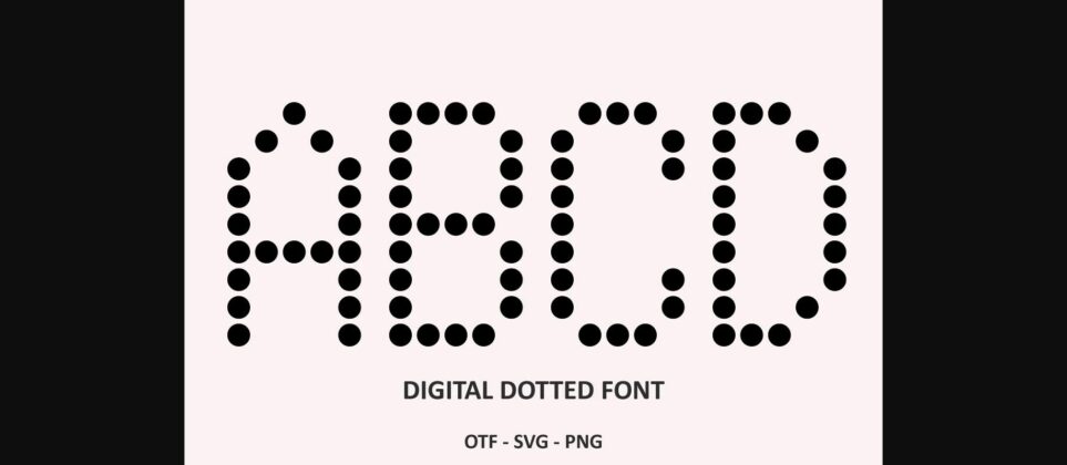 Digital Dotted Font Poster 3