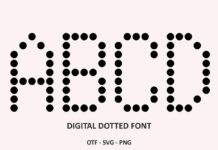 Digital Dotted Font Poster 1