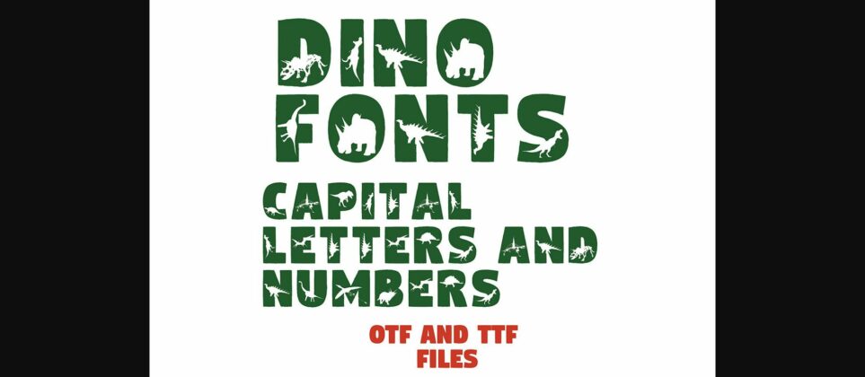 Dino Font Poster 3