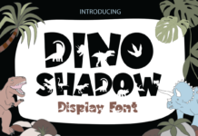 Dino Shadow Font Poster 1