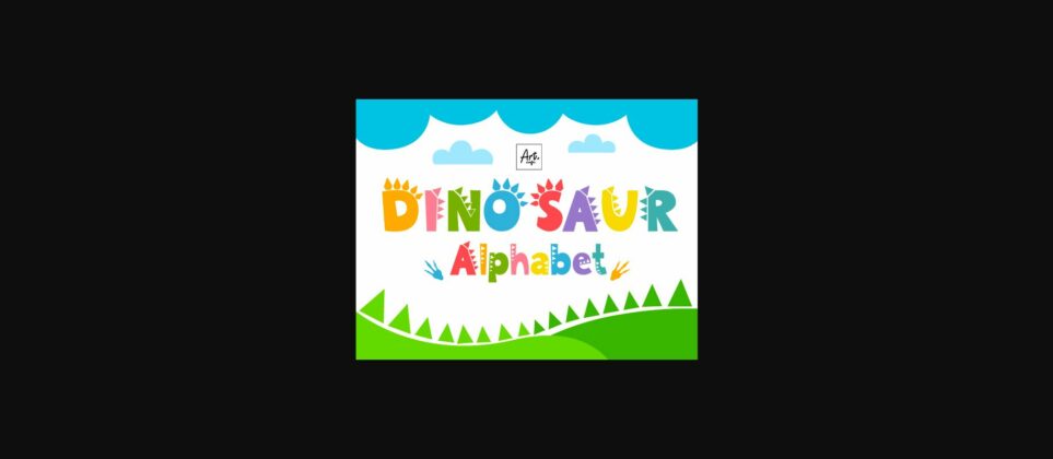 Dinosaur Alphabet Font Poster 3